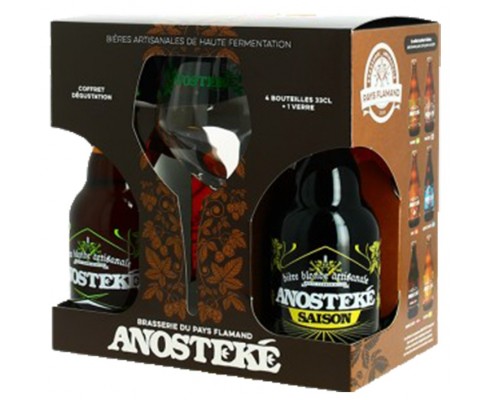 Bières ANOSTEKE Coffret 4*33cl + 1 verre -