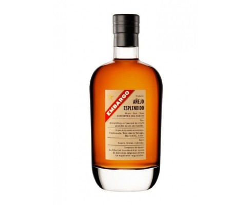 Rhum EMBARGO - AÑEJO ESPLENDIDO - RON EXTRA -40°