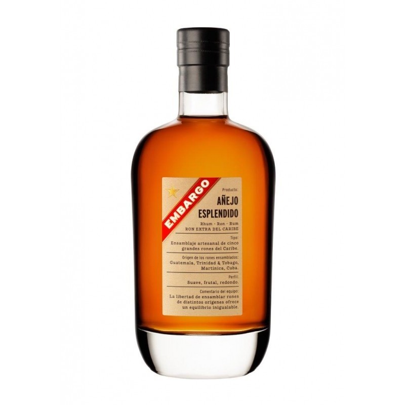 EMBARGO - Rhum Añejo Extra - Rhum Libre - 40 % Alcool - Origine : Trinidad  & Tobago, Guatemala, Martinique - 70 cl : : Epicerie