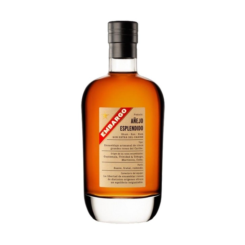 Rhum EMBARGO - AÑEJO ESPLENDIDO - RON EXTRA -40° - La Cave d'Antoine