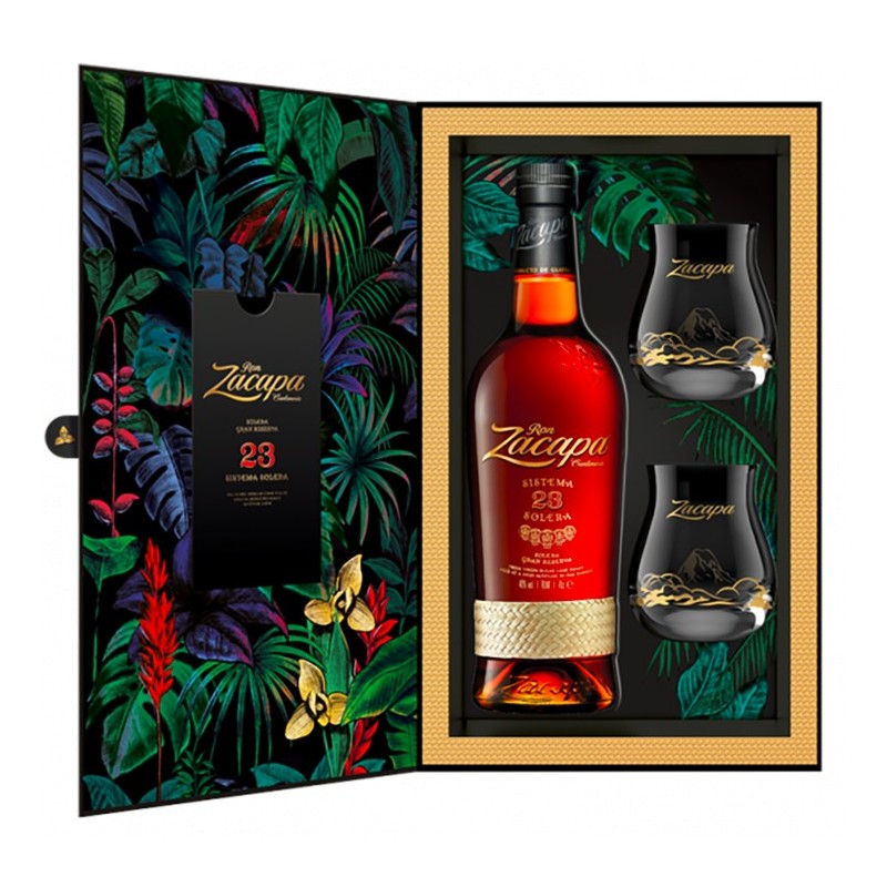 Rhum RON ZACAPA 23 ans Coffret 2 verres - - La Cave d'Antoine