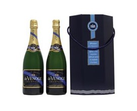Champagne DE VENOGE Cordon Bleu Coffret DUO 2
