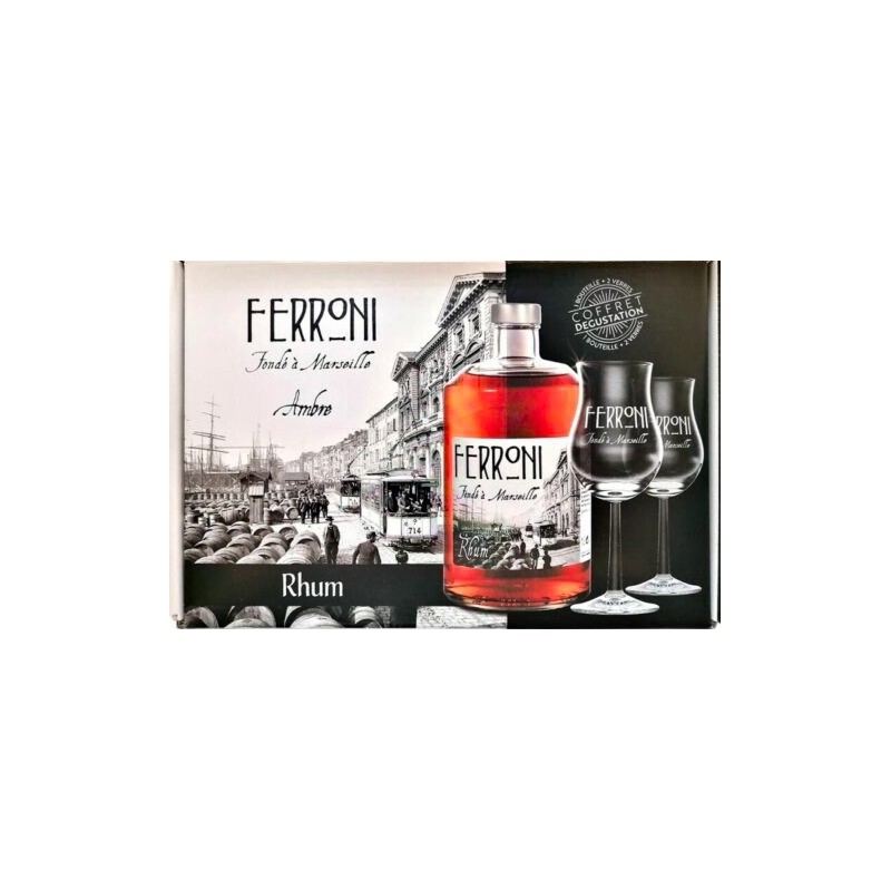 Coffret Rhum Ferroni 4 Bouteilles - Marseille 38,4°