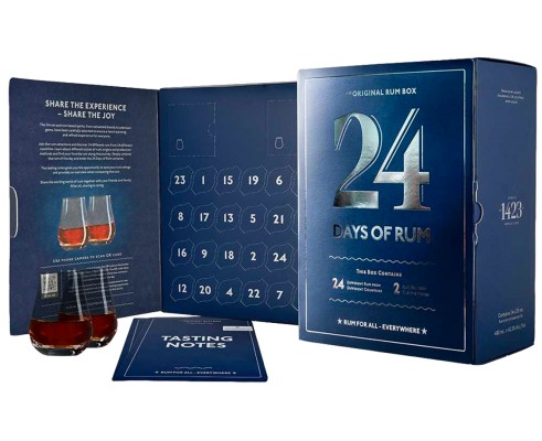 Rhum CALENDRIER 24 Days of Rum Box découverte rhum 24*2 -40°