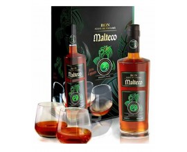 Rhum MALTECO 15 ans RESERVA MAYA + 2 VERRES -40°